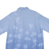 BATIK BAY Mens Hawaiian Shirt Blue Floral L