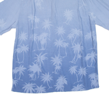BATIK BAY Mens Hawaiian Shirt Blue Floral L