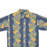 PURITAN Mens Hawaiian Shirt Blue Floral S