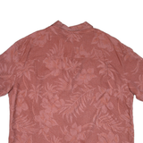 ISLAND SHORES Mens Hawaiian Shirt Maroon Floral 2XL