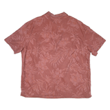 ISLAND SHORES Mens Hawaiian Shirt Maroon Floral 2XL
