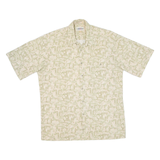 CAMPIA Mens Hawaiian Shirt Green Crazy Pattern M