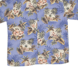 MODA CAMPIA MODA Mens Hawaiian Shirt Blue Floral L