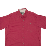 REDHEAD Mens Plain Shirt Red L