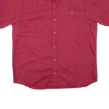 REDHEAD Mens Plain Shirt Red L