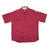 REDHEAD Mens Plain Shirt Red L