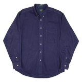 CLUB ROOM Mens Plain Shirt Blue Long Sleeve M