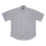 DOCKERS Mens Shirt Blue Crazy Pattern M