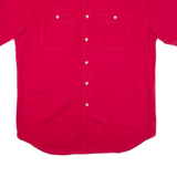 FADED GLORY Mens Plain Shirt Red L