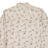 ROUNDTREE & YORKE Birds Mens Shirt Beige Long Sleeve L