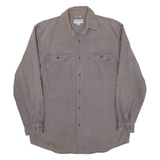CARHARTT Mens Worker Shirt Grey Long Sleeve M