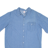 OPEN TRAILS Mens Plain Shirt Blue XL