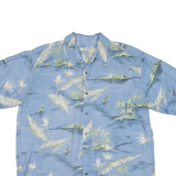 SUMMA Mens Hawaiian Shirt Blue Floral L