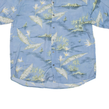SUMMA Mens Hawaiian Shirt Blue Floral L