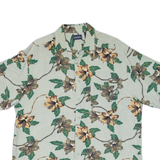 PURITAN Mens Hawaiian Shirt Green Floral L