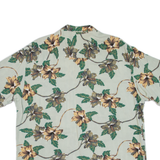 PURITAN Mens Hawaiian Shirt Green Floral L