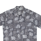TROPICAL BREEZE Mens Hawaiian Shirt Grey Floral XL