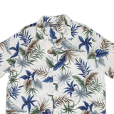 CROFT & BARROW Mens Hawaiian Shirt Blue Floral XL