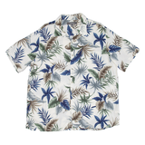 CROFT & BARROW Mens Hawaiian Shirt Blue Floral XL