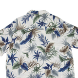 CROFT & BARROW Mens Hawaiian Shirt Blue Floral XL