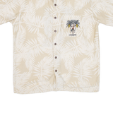 NO BOUNDARIES Mens Hawaiian Shirt Beige Floral L
