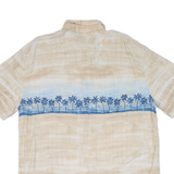 ISLAND SHORES Mens Hawaiian Shirt Beige Floral XL