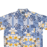 PINEAPPLE CONNECTION Mens Hawaiian Shirt Blue Floral XL