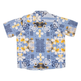 PINEAPPLE CONNECTION Mens Hawaiian Shirt Blue Floral XL