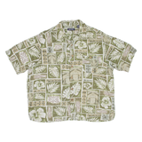 PURITAN Mens Hawaiian Shirt Green Floral XL