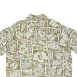 PURITAN Mens Hawaiian Shirt Green Floral XL