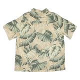Mens Hawaiian Shirt Green Floral XL