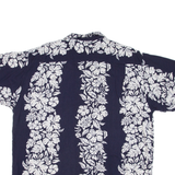OCEAN TOWER Mens Hawaiian Shirt Blue Floral L