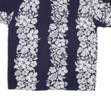 OCEAN TOWER Mens Hawaiian Shirt Blue Floral L