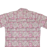 THE ONE SHIRT Mens Hawaiian Shirt Pink Crazy Pattern M