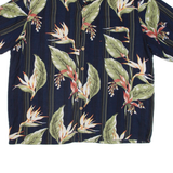 PURITAN Mens Hawaiian Shirt Blue Floral L