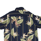 PURITAN Mens Hawaiian Shirt Blue Floral L
