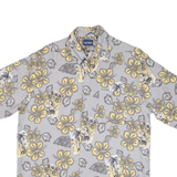 PURITAN Mens Hawaiian Shirt Grey Floral M