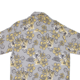 PURITAN Mens Hawaiian Shirt Grey Floral M