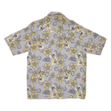 PURITAN Mens Hawaiian Shirt Grey Floral M