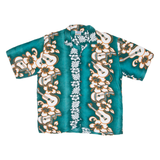 JAMMIN SHIRTS Mens Hawaiian Shirt Green Floral M