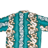 JAMMIN SHIRTS Mens Hawaiian Shirt Green Floral M