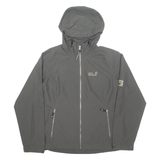 JACK WOLFSKIN Womens Rain Coat Brown Hooded UK 12