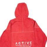OUTERWEAR Mens Jacket Red Hooded L