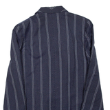 Womens Blazer Coat Blue Striped L