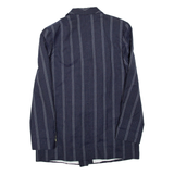 Womens Blazer Coat Blue Striped L