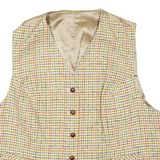 Womens Blazer Waistcoat Brown Check M