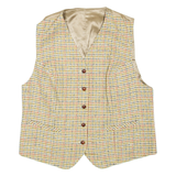 Womens Blazer Waistcoat Brown Check M
