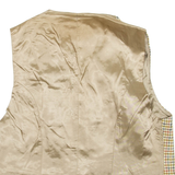 Womens Blazer Waistcoat Brown Check M