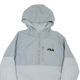 FILA Mens Fleece Jacket Grey Hooded S