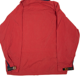 TIMBERLAND Mens Rain Jacket Red Nylon Hooded L